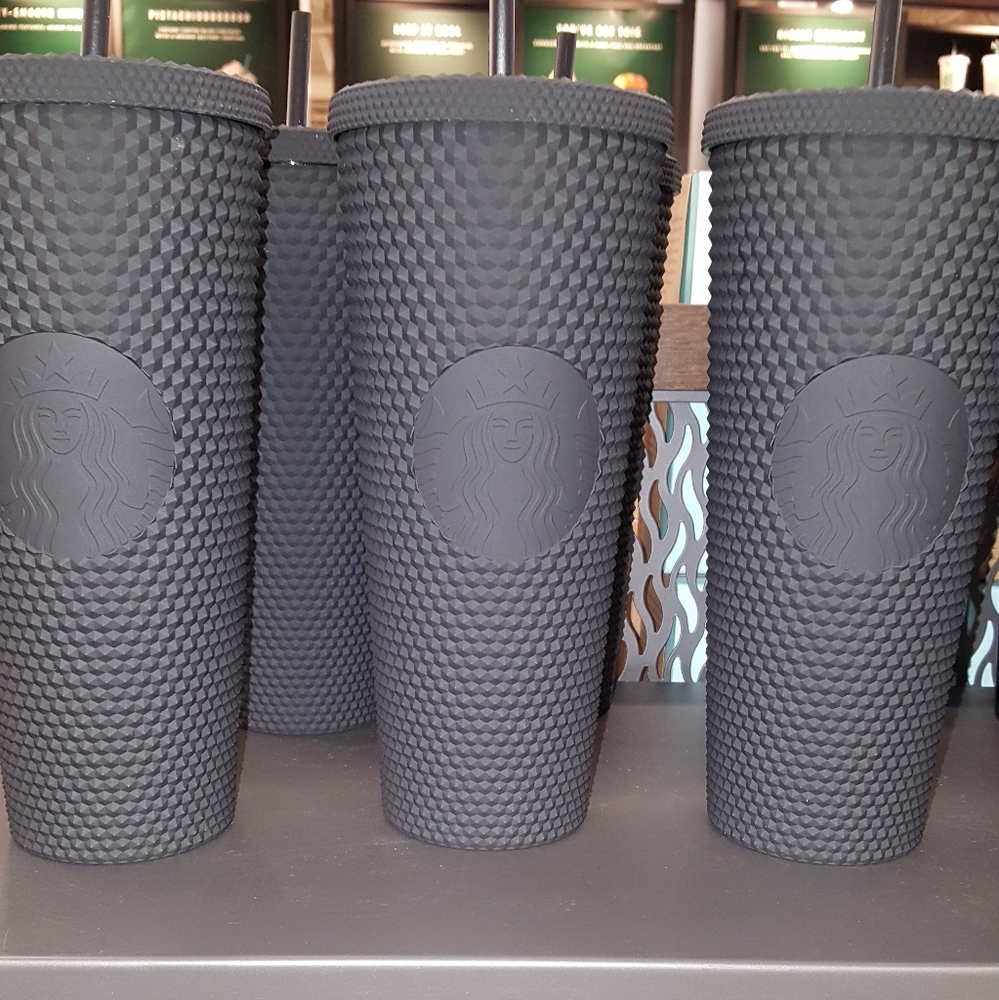 Matte Black Studded Starbucks Tumbler - Picture 2 of 4